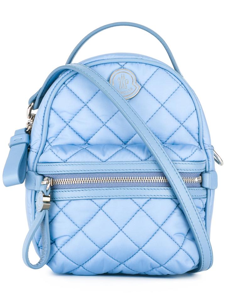 Moncler Backpack-style Cross Body Bag, Women's, Blue, Nylon
