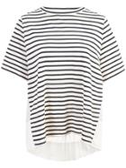 Sea Striped Flared T-shirt - White