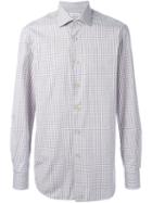 Kiton Checked Shirt, Men's, Size: 45, Cotton
