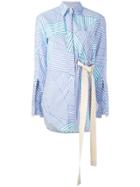 Erika Cavallini Payton Belted Blouse - Blue