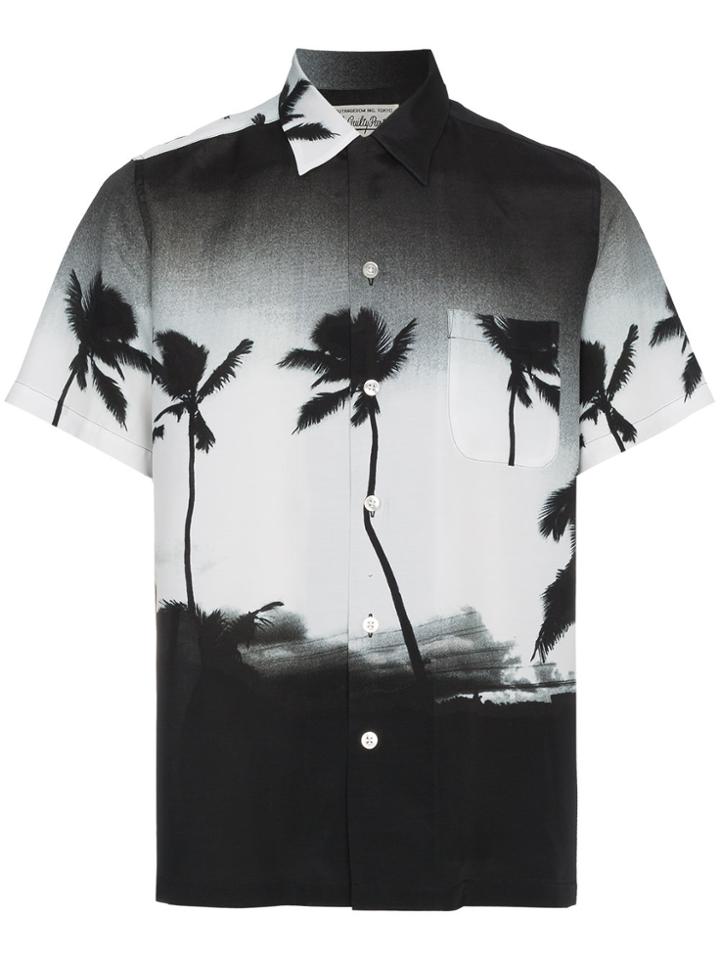 Wacko Maria Daido Moriyama Palm Print Shirt - Black