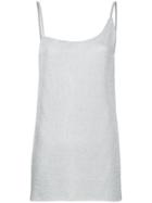Kacey Devlin Asymmetical Metallic Cami Top