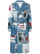 Junya Watanabe Denim Patchwork Coat - Blue