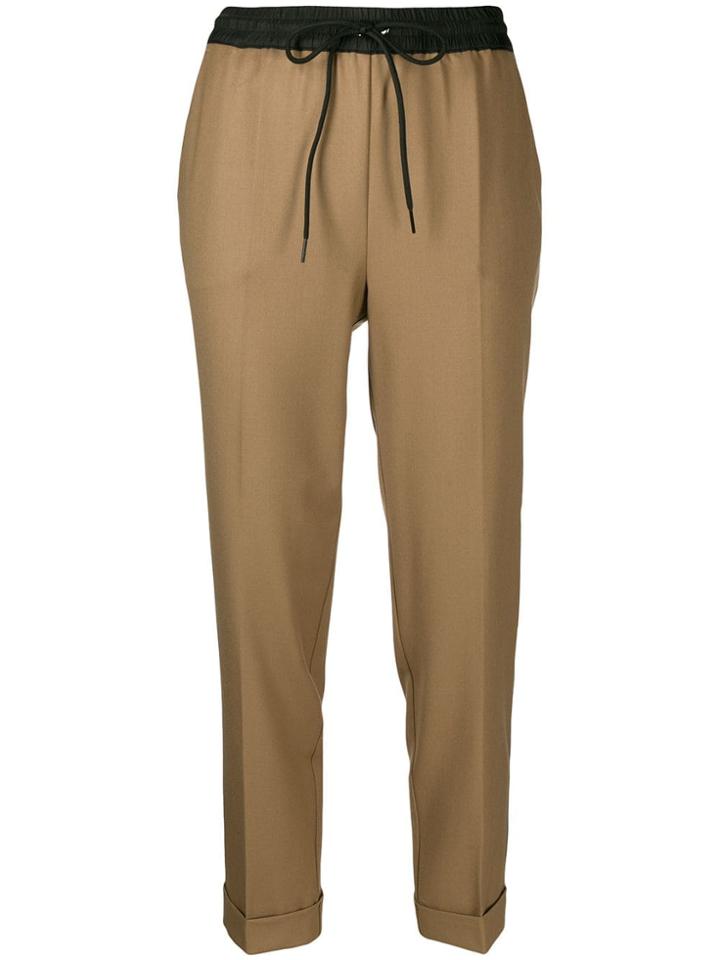 P.a.r.o.s.h. Cropped Drawstring Trousers - Brown