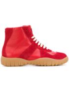 Maison Margiela Lace-up Boot Sneakers - Red