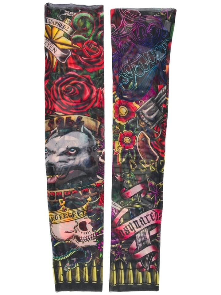 Dsquared2 Tattoo Print Arm Sleeves - Black