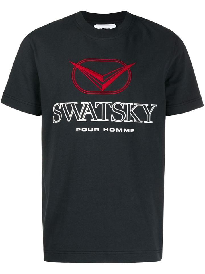 Swatsky Logo Embroidered T-shirt - Grey