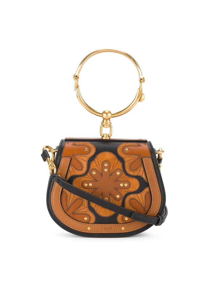 Chloé - Small Nile Patchwork Bag - Women - Calf Leather/suede/metal - One Size, Black, Calf Leather/suede/metal