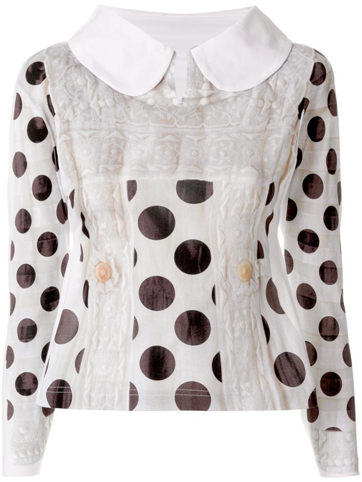 Comme Des Garçons Comme Des Garçons Embroidered Polka Dot Jumper -