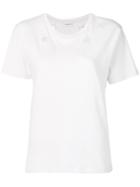 Saint Laurent Cut-out Star Detail T-shirt - White