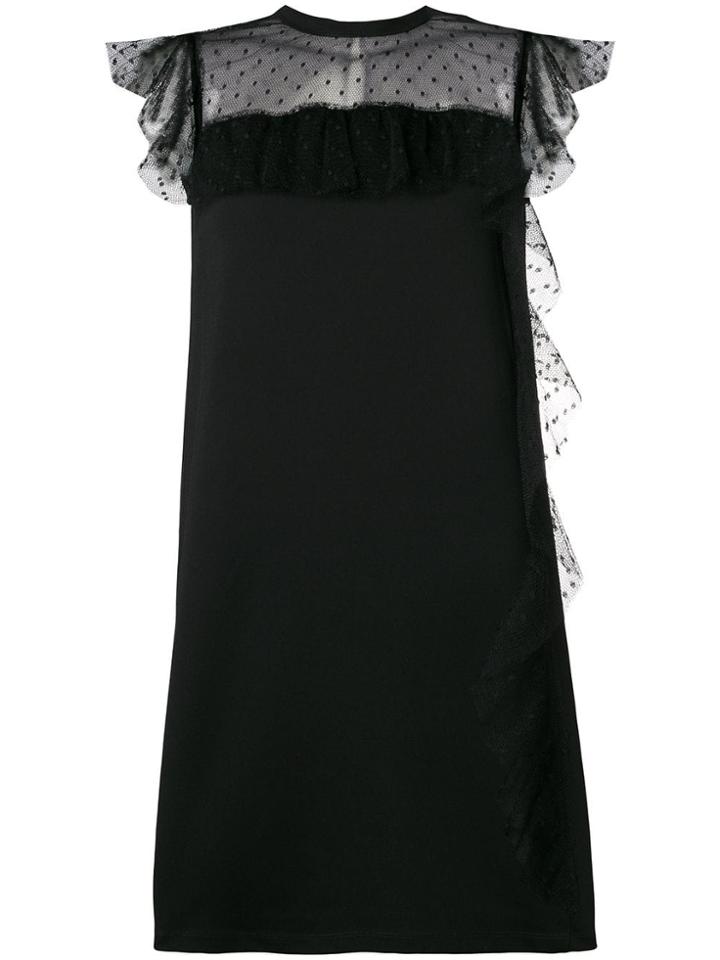 Red Valentino Tulle Detail Dress - Black