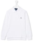 Ralph Lauren Kids Long Sleeve Polo Shirt, Boy's, Size: 10 Yrs, White