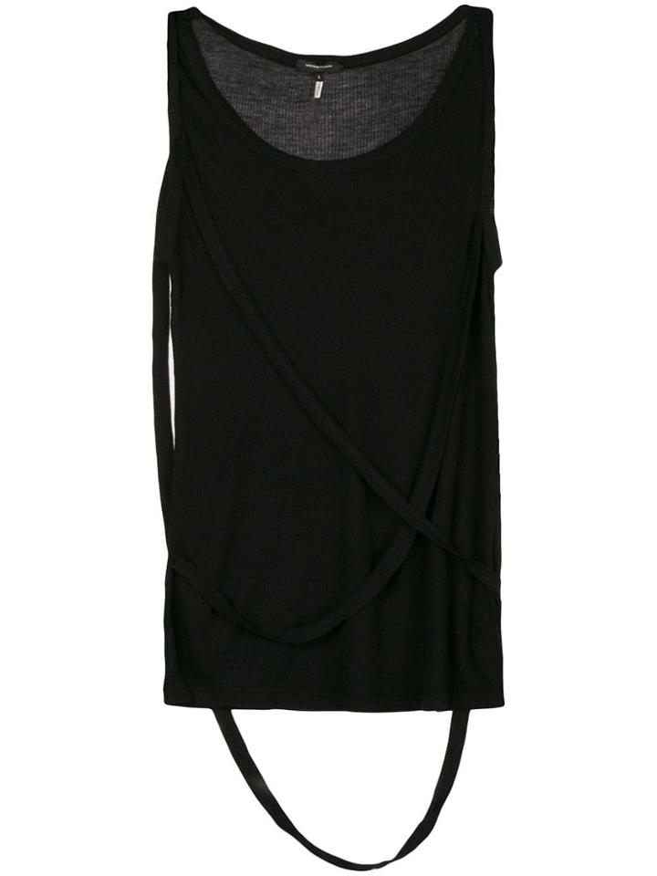 Unconditional Strap Detail Tank Top - Black