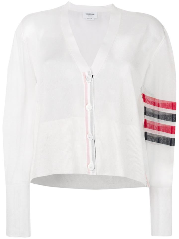 Thom Browne Front Fastened Sweater - White