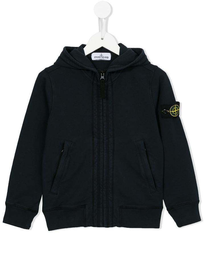 Stone Island Kids Zip Hoodie, Boy's, Size: 6 Yrs, Blue