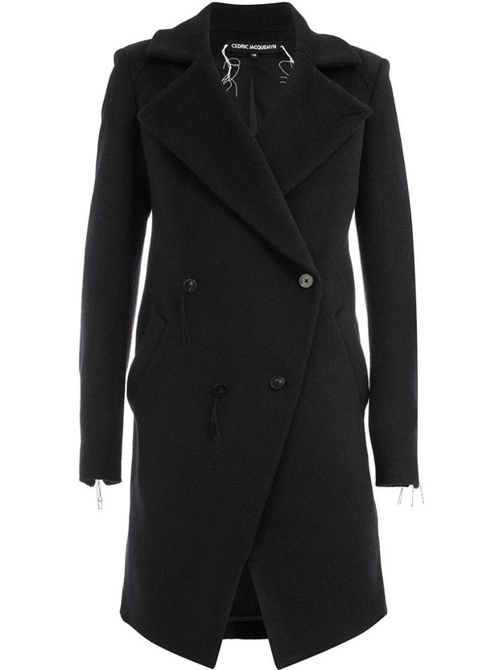Cedric Jacquemyn Double-breasted Fitted Coat - Black