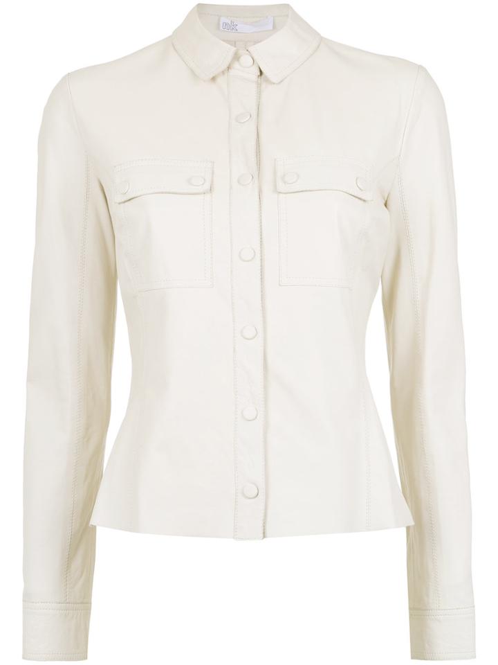 Nk Leather Jacket - White
