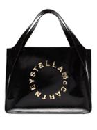 Stella Mccartney Black Logo Patent Tote Bag