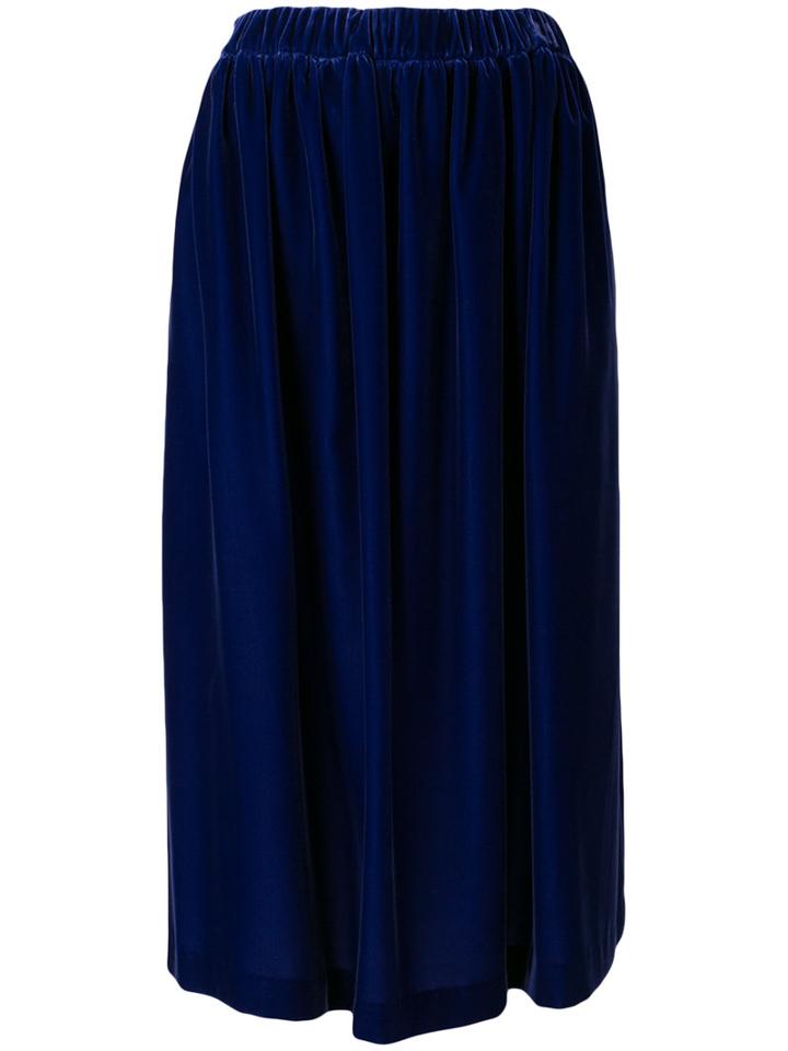 Comme Des Garçons Comme Des Garçons Velvet Full Skirt, Women's, Size: Medium, Blue, Cupro/rayon