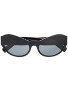 Versace Eyewear Embellished Sunglasses - Black