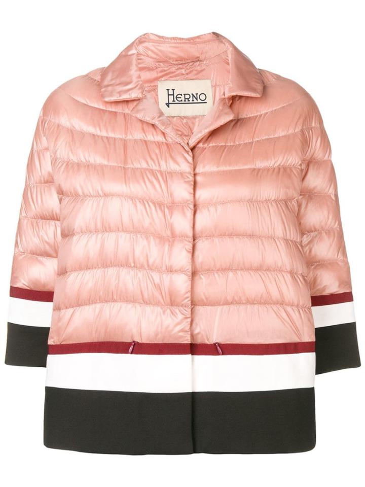 Herno Contrast Puffer Jacket - Neutrals