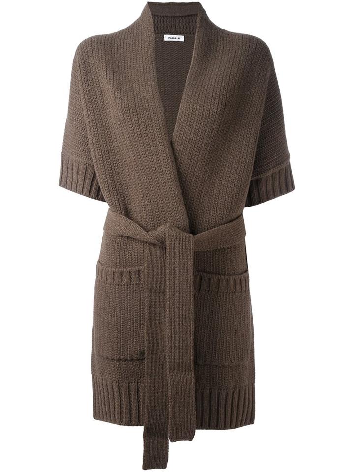 P.a.r.o.s.h. 'lotto' Cardi-coat, Women's, Size: Small, Brown, Wool