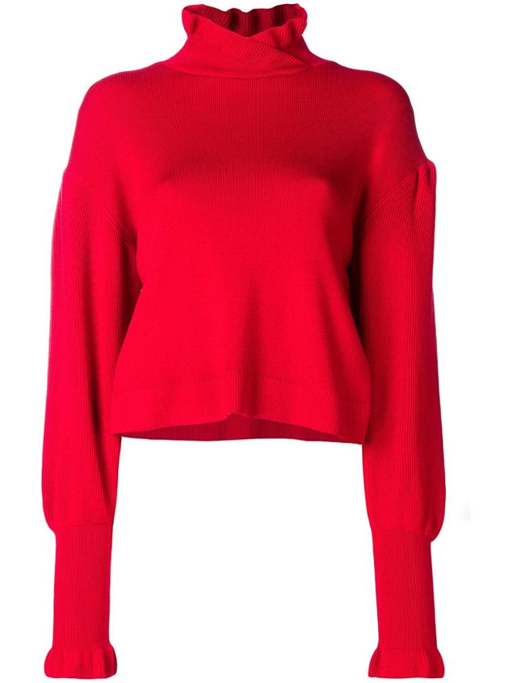 Philosophy Di Lorenzo Serafini Cropped High Neck Sweater - Red