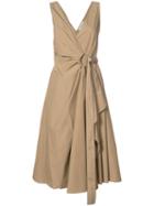 Derek Lam 10 Crosby - Wrapped Midi Dress - Women - Cotton - 10, Nude/neutrals, Cotton