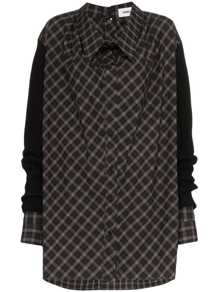 Ambush Nobo Check Shirt - Grey