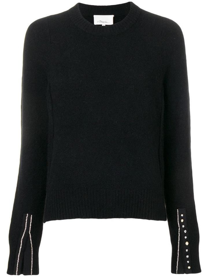 3.1 Phillip Lim Embellished-cuff Pullover - Black