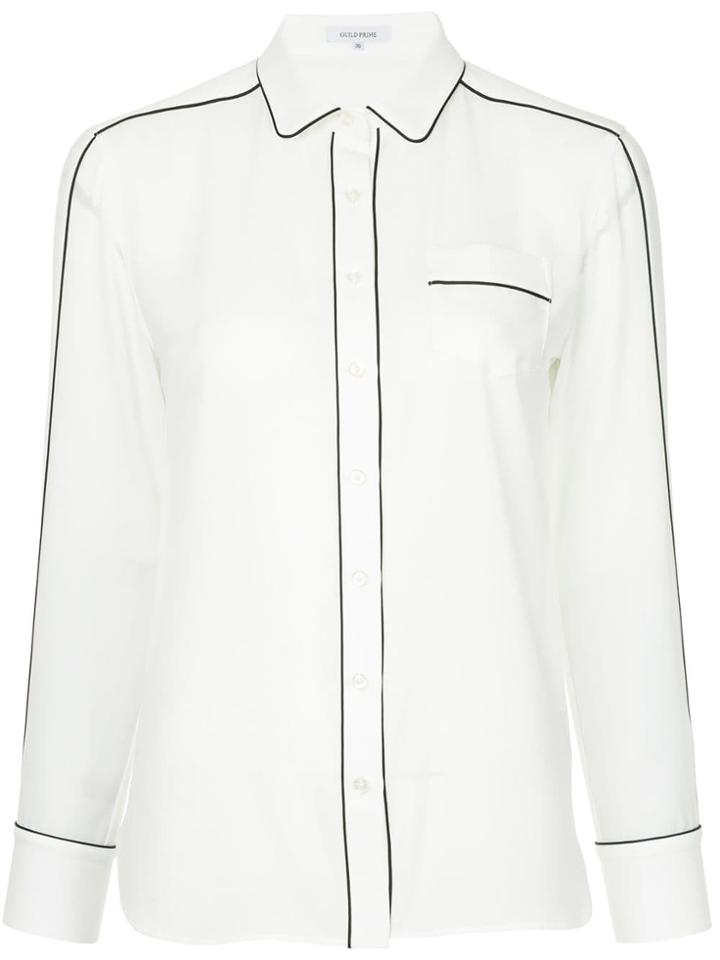 Guild Prime Contrasting Trim Shirt - White