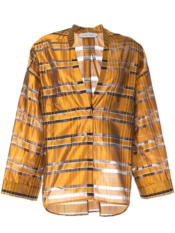 Christian Wijnants Check Button-up Shirt - Gold
