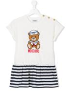 Moschino Kids Toy Teddy Sailor Dress - White