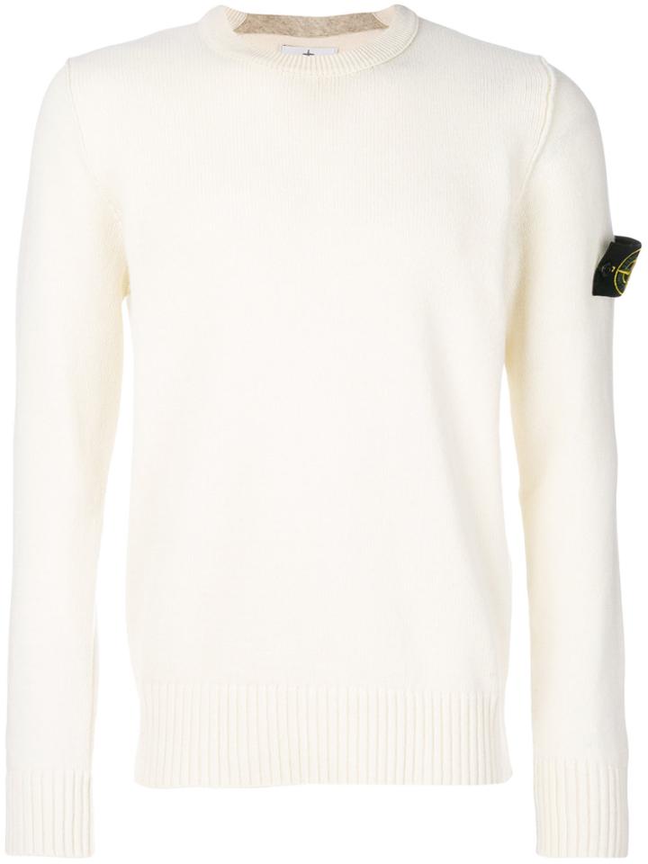 Stone Island Logo Patch Jumper - Nude & Neutrals