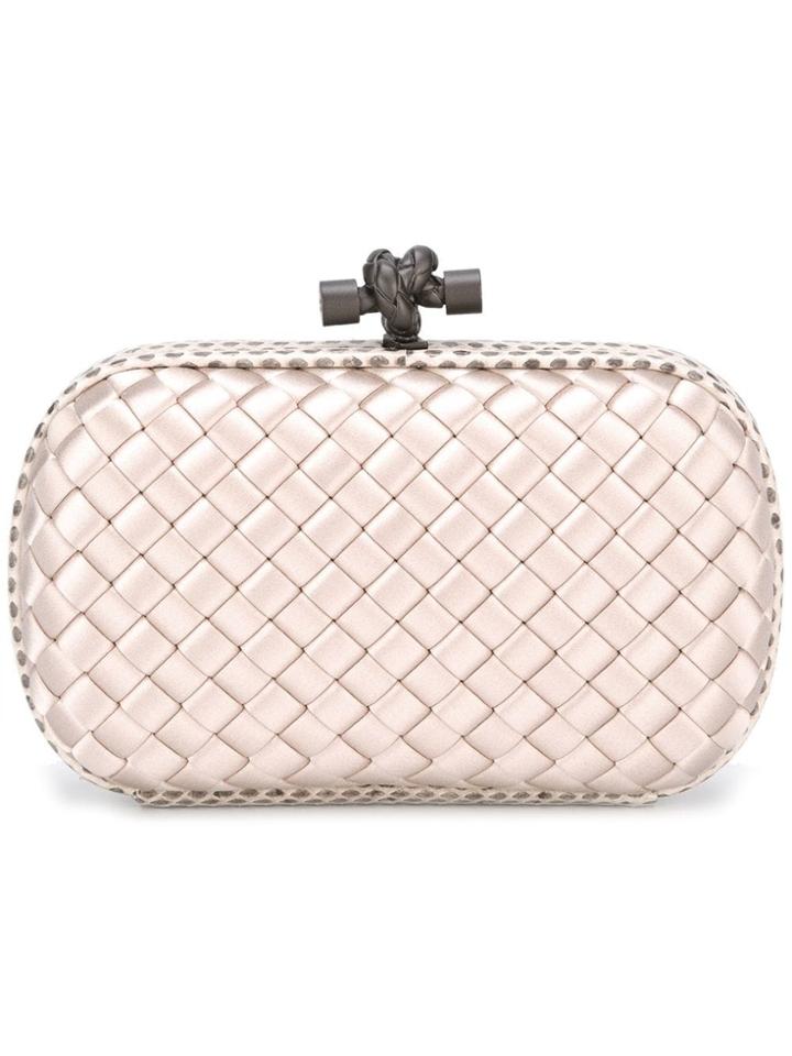 Bottega Veneta Intrecciato Knot Clutch - Pink