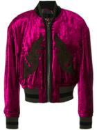 Haider Ackermann Embellished Bomber Jacket - Pink & Purple