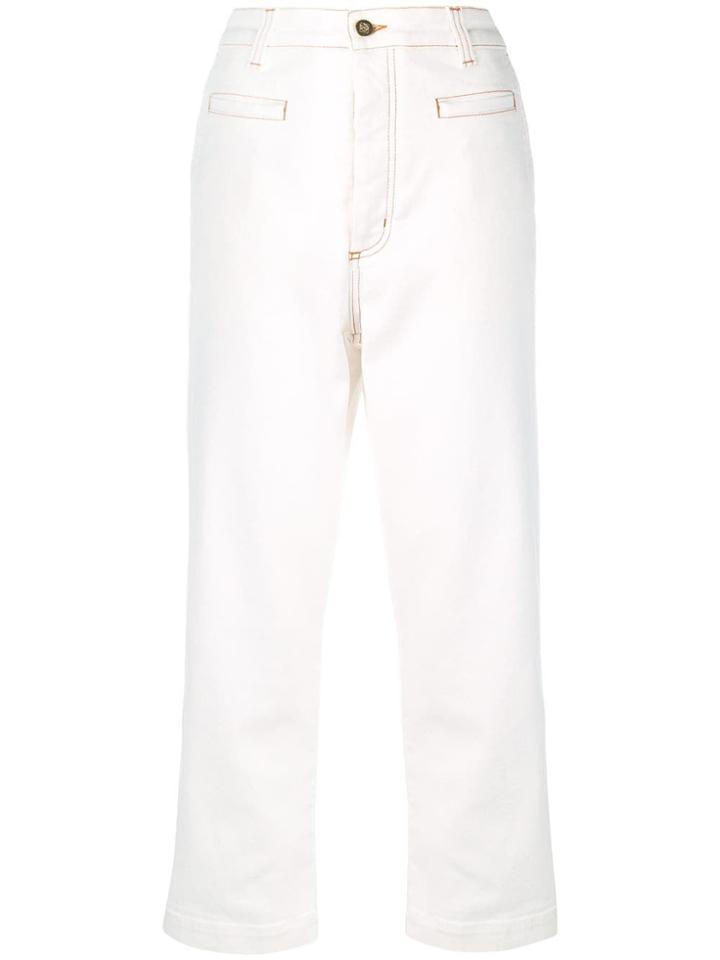 Loewe High-waisted Trousers - White