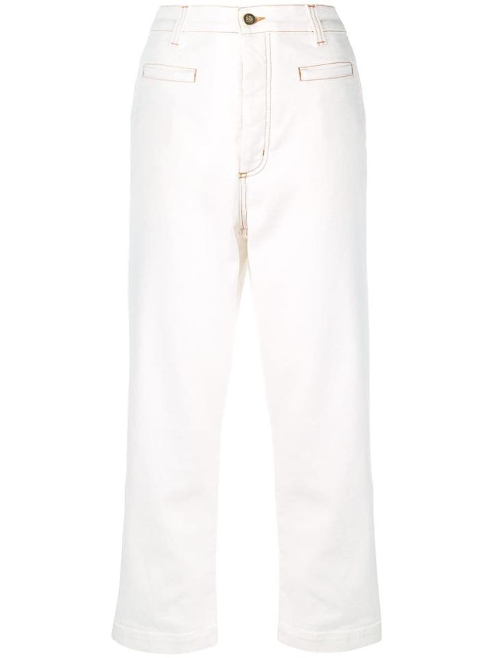 Loewe High-waisted Trousers - White