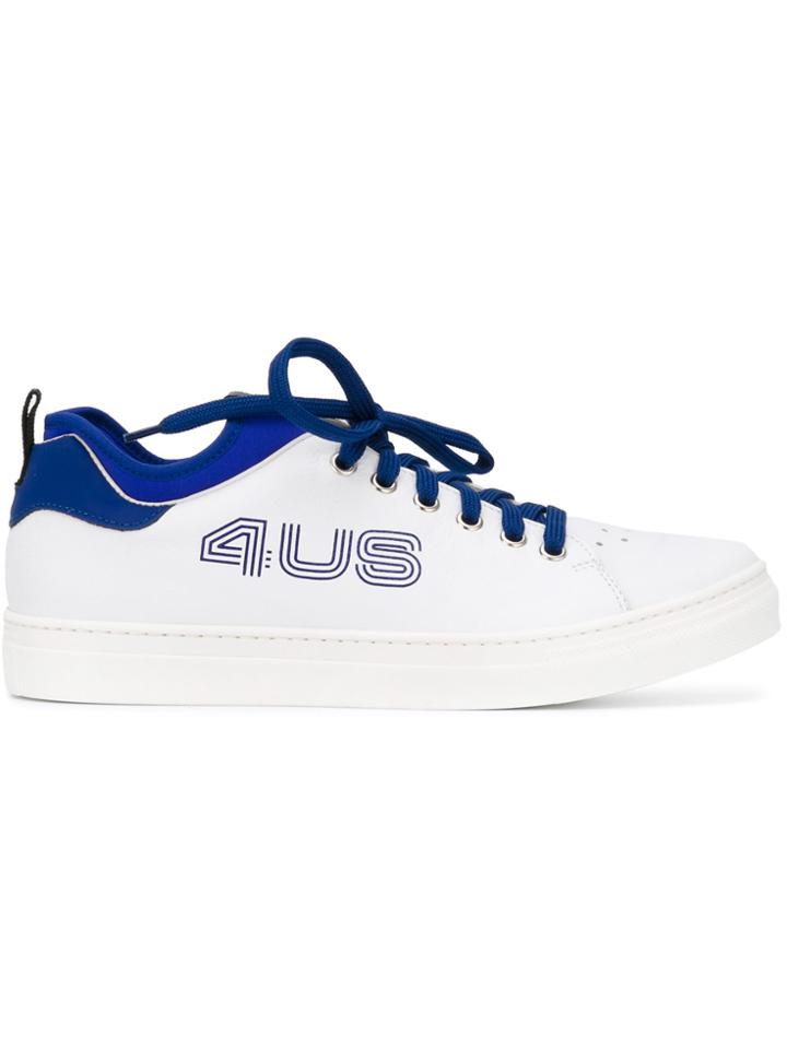 Cesare Paciotti 4us Kids Logo Print Sneakers - White