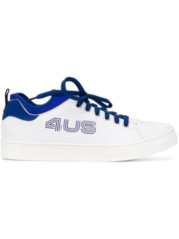 Cesare Paciotti 4us Kids Logo Print Sneakers - White