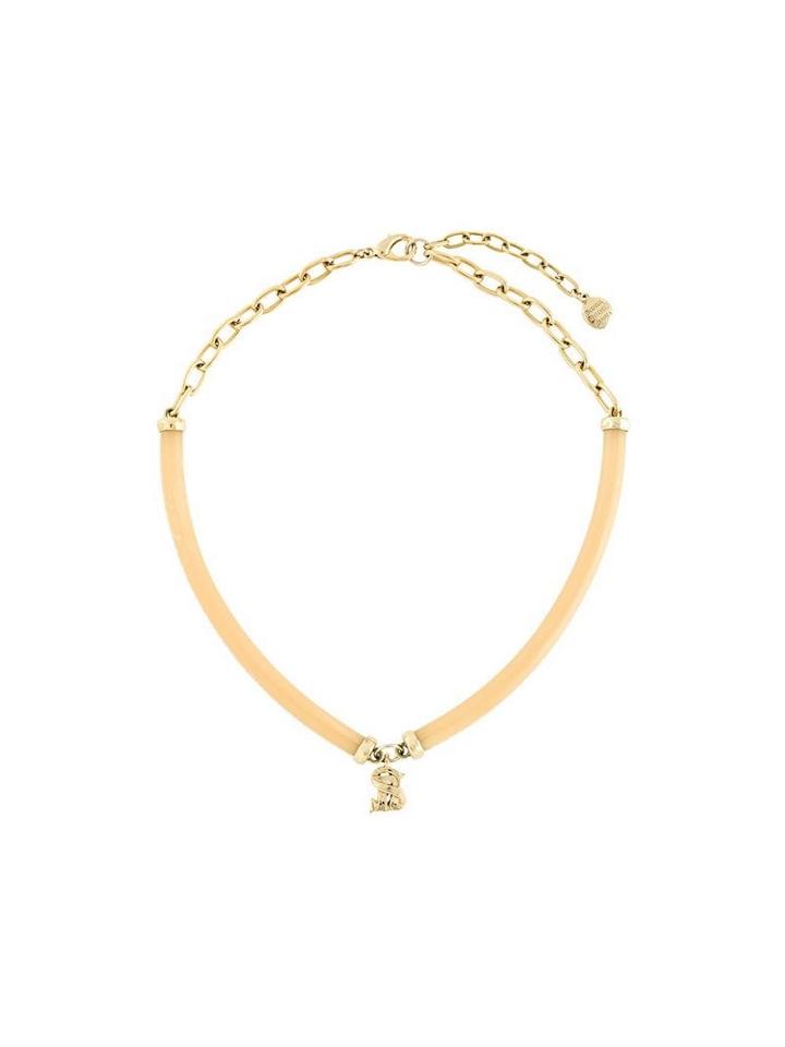 Sonia Rykiel Pre-owned Initial Pendant Necklace - Neutrals