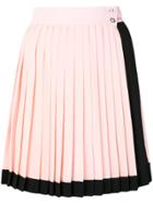 Versus High-waist Pleated Skirt - Pink & Purple
