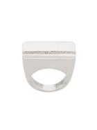 Ann Demeulemeester 18kt White Gold Embellished Ring - Silver