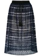 À La Garçonne Lace Midi Skirt - Blue