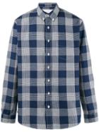 Schnaydermans - Checked Shirt - Men - Cotton/linen/flax - L, Blue, Cotton/linen/flax