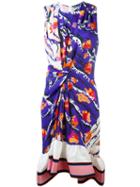 Emilio Pucci Printed Ruffled Hem Dress, Women's, Size: 42, Silk