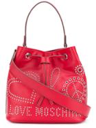 Love Moschino Studded Tote - Red