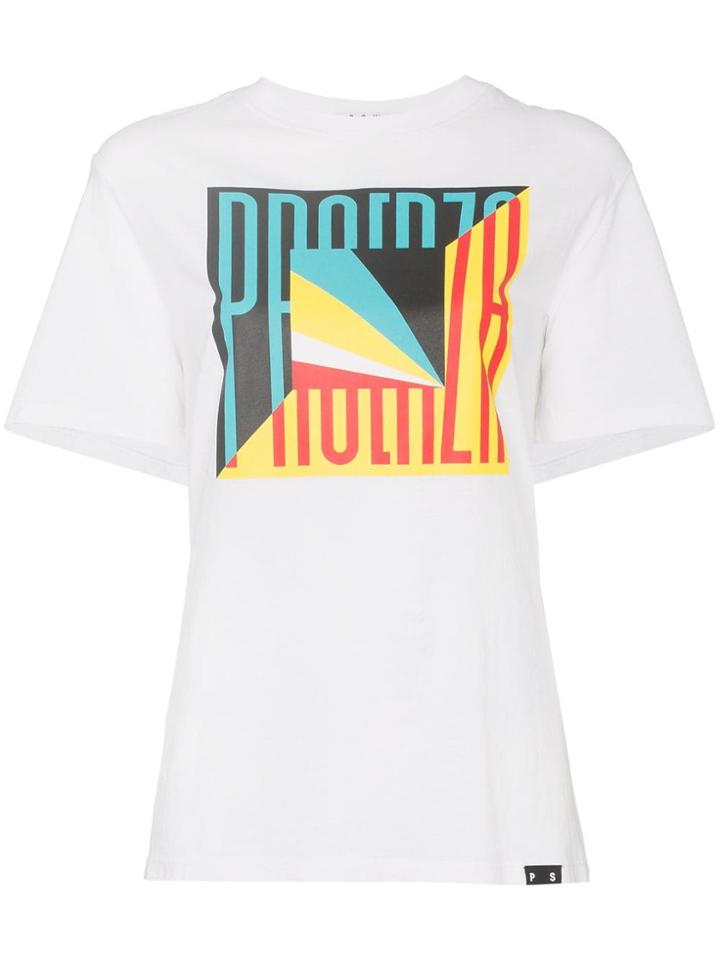 Proenza Schouler Graphic Print Cotton T-shirt - White