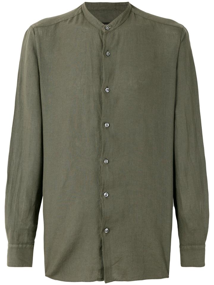 Z Zegna Round Neck Shirt - Green