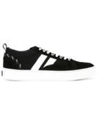 Msgm Suede Striped Sneakers - Black